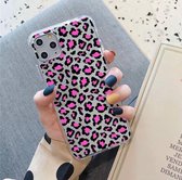 Casies Apple iPhone 11 Pro Max Hoesje Flexibel TPU Panter Print Leopard - Roze