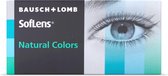 -2,00 - SofLens Natural Colors Aquamarine - 2 pack - Maandlenzen - Kleurlenzen - Aquamarine