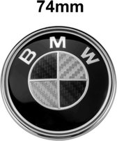 BMW carbon motorkap/kofferklep embleem 74mm [BMW 2-3-4 serie] 51148219237