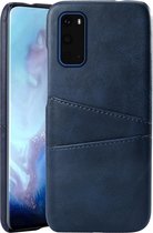 Samsung Galaxy S20 Card Case | Donkerblauw | PU Leren Back Cover | Wallet | Pasjeshouder