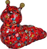 Pomme Pidou Rups Gigi Spaarpot - Rood met lieveheersbeestjes