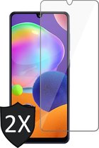 Screenprotector geschikt voor Samsung Galaxy A31 - Gehard Glas Beschermglas Tempered Glass Screen Protector - 2 Stuks