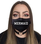 Twisted Apparel - Mermaid Masker - Mondkapje - Zwart