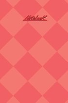 A Notebook: Planning Prepping Living Organize Your Life And Survive -: - Red Pastel Diamonds Patterned Cover Design, A Notebook To
