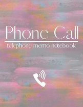 Phone Call Telephone Memo Notebook
