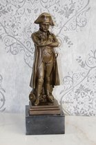 Decoratief Beeld - Bronzen Van Napoleon - Brons En Natuursteen - Wexdeco - Brons - 10 X 10 Cm