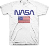 NASA Heren Tshirt -L- Old Glory Wit