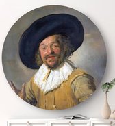 HIP ORGNL Schilderij De vrolijke drinker - ⌀60cm - Wandcirkel