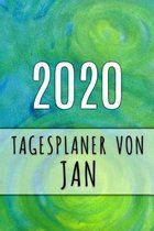 2020 Tagesplaner von Jan: Personalisierter Kalender f�r 2020 mit deinem Vornamen