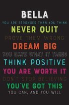 Bella You Are Stronger Than You Think Never Quit Prove Them Wrong Dream Big You Have What It Takes Think Positive You Are Worth It Dont Stop Believing