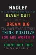 Hadley You Are Stronger Than You Think Never Quit Prove Them Wrong Dream Big You Have What It Takes Think Positive You Are Worth It Dont Stop Believin