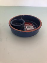 Mooi donkerblauw stenen olijven setje