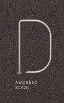 D Address Book: Nails And Faux Leather Motif Monogram Letter ''D'' Password And Address Keeper