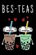 Bes Teas: Boba Bubble Tea Lovers Gift - 6'' x 9'' 120 Blank Lined Pages Journal - Funny Bubble Tea Notebook