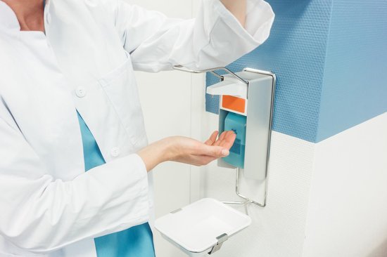 Elleboog-bedienbare Zeep & Handdesinfectie dispenser 500ML