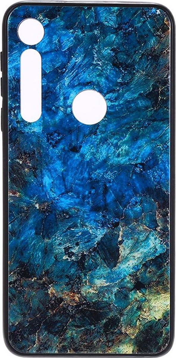 Shop4 - Motorola Moto G8 Play Hoesje - Harde Back Case Marmer Kleurrijk