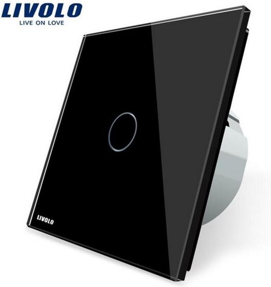 Livolo® Luxe Design Touch Schakelaar - Enkelpolig - Zwart | bol.com