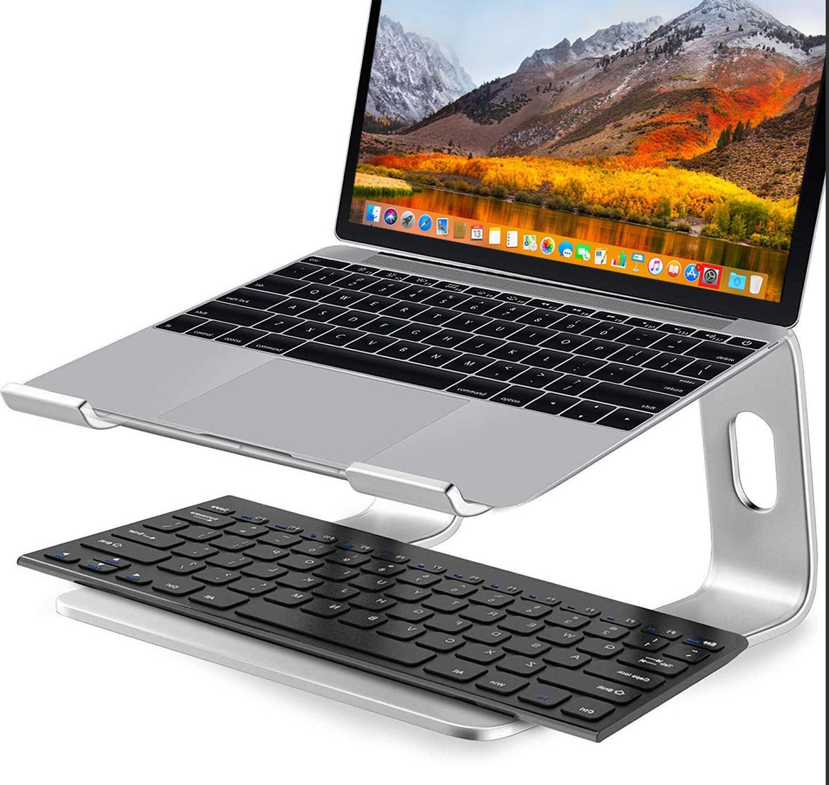 Support pliable pour ordinateur Portable 10 à 15.6 pouces, en aluminium,  pour Macbook Air Pro et