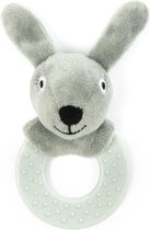 Smallstuff - Rattle Rubber Ring Rabbit - Grey