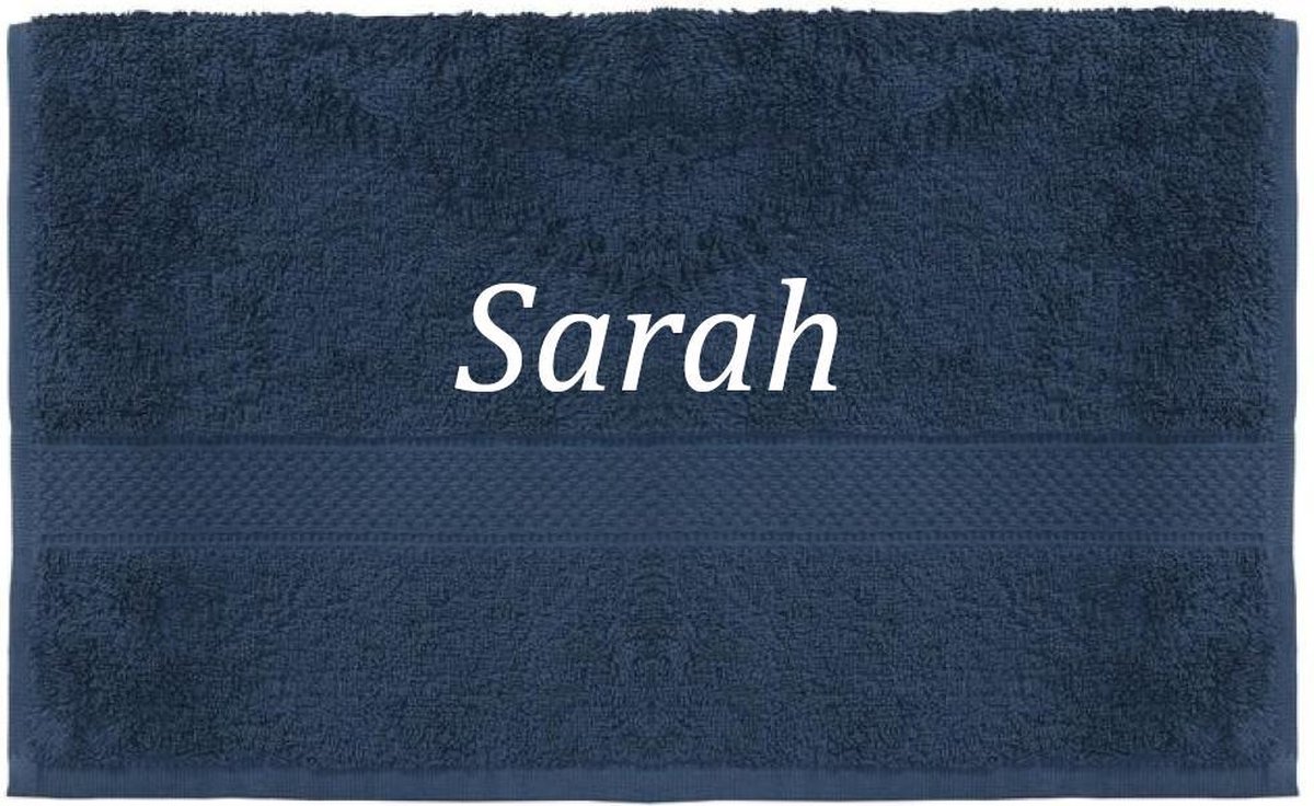 Handdoek - Sarah - 100x50cm - Donker blauw