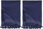 Walra Hamamdoek Soft Cotton - 2 stuks - 100x180 cm - Navy