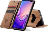 CASEME - Samsung Galaxy S10 Plus Retro Wallet Case - Bruin