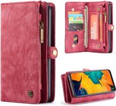 CASEME - Samsung Galaxy A70 Vintage Portemonnee Hoesje - Rood