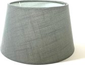 Luxe linnen lampenkap - ø18 x 12 cm - grijs - wonen - polyester - verlichting - tafellamp