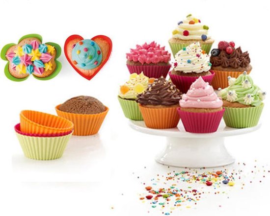 duidelijk werkloosheid Uitgang Mini Cupcake vormpjes voor muffins en cupcakes - 12 stuks | bol.com