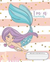 Primary Composition k-2 I'm a mermaid: Mermaid Primary Composition Half Page Lined Paper with Drawing Space Draw and Write Journal Grades K-2