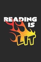 Reading is lit: 6x9 Book restoration - grid - squared paper - notebook - notes