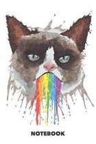 Notebook: Notebook with Cat 6 x 9 inch blank -- 120 pages -- Cute Kitten - Watercolor - Notebook - Notepad - Journal - Scratchpa