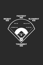 Toughest Kid: 6x9 Baseball - blank with numbers paper - notebook - notes