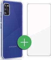 TORCE® Samsung Galaxy A21s Hoesje - Case Transparant + Gratis Glass Screenprotector