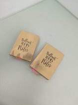 Notitieblokken 2 stuks - goud met opdruk