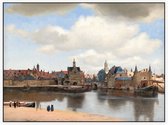 Gezicht op Delft, Johannes Vermeer - Foto op Akoestisch paneel - 200 x 150 cm