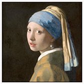 Meisje met de parel, Johannes Vermeer - Foto op Akoestisch paneel - 80 x 80 cm