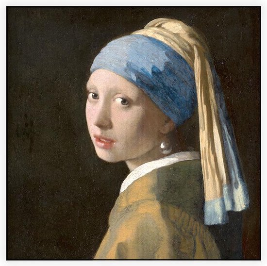 Meisje met de parel, Johannes Vermeer - Foto op Akoestisch paneel - 80 x 80  cm | bol.com