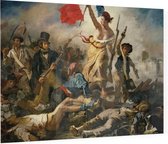 De vrijheid leidt het volk, Eugène Delacroix - Foto op Plexiglas - 80 x 60 cm