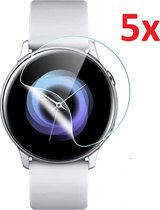 Screenprotector Geschikt Voor Samsung Galaxy Watch Active 2 44mm - Screen Protector Ultradun - Crystal Clear Display Beschermer Beschermfolie - Set Van 5 Stuks