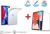 2-In-1 Screenprotector Hoesje  Bescherming Protector Set Geschikt Voor Apple iPad Pro 12.9 Inch 2018/2020 - Full Tempered Glass Screen Protector Siliconen Bescherm Hoes Back Cover Case - Door