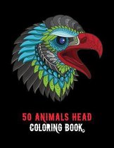 50 Animals Head Coloring Book