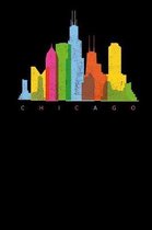 Chicago: Blank Lined Chicago Illinois Notebook - 6x9 Inch - 120 Pages