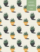 Graph Paper Notes 110 Pages: Cactus Notebook for Professionals and Students, Teachers, Architects, Scientists, Engineers, and Writers - Succulent L