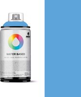 MTN Pastel primairblauwe waterbasis spuitverf - 300ml lage druk en matte afwerking