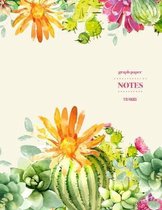 Graph Paper Notes 110 Pages: Cactus Notebook for Professionals and Students, Teachers, Architects, Scientists, Engineers, and Writers - Succulent L