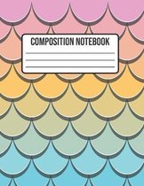 Composition Notebook: Mermaid Wide Ruled College Notepad 8.5 x 11 100 pages