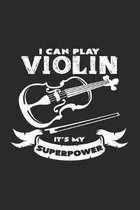 Violin superpower: 6x9 Violin - dotgrid - dot grid paper - notebook - notes