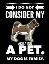 I Do Not Consider My Akita Inu A Pet.: My Dog Is Family.