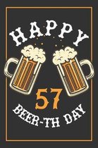 57th Birthday Notebook: Lined Journal / Notebook - Beer Themed 57 yr Old Gift - Fun And Practical Alternative to a Card - 57th Birthday Gifts